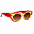 G92 — Vermelho e amarelo | Acetato italiano Mazzucchelli, cat-eye geométrico, fabricado à mão no Brasil. Novidades - Imagem 3