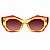 G92 — Vermelho e amarelo | Acetato italiano Mazzucchelli, cat-eye geométrico, fabricado à mão no Brasil. Novidades - Imagem 1