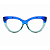 G107 — Azul e acqua | Acetato italiano Mazzucchelli, cat-eye acentuado, fabricado à mão no Brasil em 30 dias. Troca grátis em até 7 dias após receber o produto. Novidades - Imagem 2