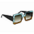 G01 — Acqua e âmbar | Acetato italiano Mazzucchelli, quadrado oversized, fabricado à mão no Brasil em 30 dias. Troca grátis em até 7 dias após receber o produto. Novidades - Imagem 4