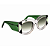 G178 — Fumê, verde e preto | Acetato italiano Mazzucchelli, Oversized com geometria escultórica única, fabricado à mão no Brasil. Novidades. - Imagem 4