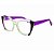 G111 — Acqua e violeta | Acetato italiano Mazzucchelli, cat-eye expressivo e geométrico, fabricado à mão no Brasil em 30 dias. Troca grátis em até 7 dias após receber o produto. Novidades - Imagem 3