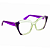 G111 — Acqua e violeta | Acetato italiano Mazzucchelli, cat-eye expressivo e geométrico, fabricado à mão no Brasil em 30 dias. Troca grátis em até 7 dias após receber o produto. Novidades - Imagem 4