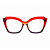 G111 — Vermelho, laranja e fumê | Acetato italiano Mazzucchelli, cat-eye expressivo e geométrico, fabricado à mão no Brasil em 30 dias. Troca grátis em até 7 dias após receber o produto. Novidades - Imagem 2