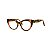 Armação para óculos de Grau Gustavo Eyewear G65 6. Cor: Animal print com listras âmbar e preto. Haste animal print. - Imagem 3
