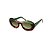Óculos de Sol Gustavo Eyewear G89 9. Cor: Animal print, fumê e verde translúcidos. Haste verde translúcido. Lentes cinza. - Imagem 3