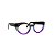 Armação para óculos de Grau Gustavo Eyewear G93 2. Cor: Fumê, azul e lilás translúcidos. Haste preta. - Imagem 2
