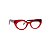 Armação para óculos de Grau Gustavo Eyewear G93 9. Cor: Vermelho translúcido. Haste preta. - Imagem 2