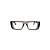 Armação para óculos de Grau Gustavo Eyewear G80 3. Cor: Fumê com listras cinza e preto. Haste preta. - Imagem 1