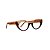 Armação para óculos de Grau Gustavo Eyewear G93 15. Cor: Âmbar com animal print. Haste âmbar - Imagem 2