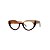 Armação para óculos de Grau Gustavo Eyewear G93 15. Cor: Âmbar com animal print. Haste âmbar - Imagem 3