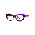 Armação para óculos de Grau Gustavo Eyewear G93 17. Cor: Violeta translúcido com animal print. Haste violeta trasnlúcido. - Imagem 3