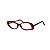 Armação para óculos de Grau Gustavo Eyewear G15 7. Cor: Vermelho translúcido. Haste animal print. - Imagem 3