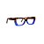 Armação para óculos de Grau Gustavo Eyewear G81 3. Cor: Animal print com azul translúcido. Haste animal print. - Imagem 2