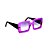 Óculos de sol Gustavo Eyewear G01 1. Cor: Roxo opaco com roxo translúcido. Haste preta. - Imagem 2
