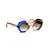 Óculos de sol Gustavo Eyewear G90 2. Cor: Azul, âmbar e fumê translúcidos. Haste âmbar. - Imagem 2