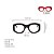 Óculos de sol Gustavo Eyewear G60 1. Cor: Vermelho translúcido. Haste animal print. - Imagem 4