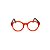Armação para óculos de Grau Gustavo Eyewear G67 2. Cor: Vermelho translúcido. Haste preta. - Imagem 1