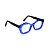 Armação para óculos de Grau Gustavo Eyewear G53 7. Cor: Azul translúcido. Haste preta. - Imagem 2