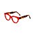 Armação para óculos de Grau Gustavo Eyewear G73 4. Cor: Vermelho opaco. Haste animal print. - Imagem 3