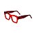 Óculos de Grau Gustavo Eyewear G64 1 na cor vermelha e hastes marrom. Modelo unisex - Imagem 3