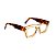 Armação para óculos de Grau Gustavo Eyewear G64 18. Cor: Âmbar translúcido. Haste animal print. - Imagem 2