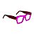 Armação para óculos de Grau Gustavo Eyewear G64 20. Cor: Violeta translúcido. Haste marrom. - Imagem 2