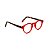 Armação para óculos de Grau Gustavo Eyewear G85 1. Cor: Vermelho translúcido. Haste animal print. - Imagem 2