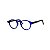 Óculos de Grau Gustavo Eyewear G85 2 na cor azul e hastes pretas. Modelo unisex - Imagem 3