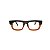 Armação para óculos de Grau Gustavo Eyewear G74 300. Cor: Fumê e ambar. Haste animal print. - Imagem 1