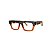 Armação para óculos de Grau Gustavo Eyewear G74 300. Cor: Fumê e ambar. Haste animal print. - Imagem 3