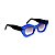 Óculos de sol Gustavo Eyewear G92 1. Cor: Azul translúcido. Haste preta. Lentes cinza. - Imagem 2