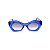 Óculos de sol Gustavo Eyewear G92 1. Cor: Azul translúcido. Haste preta. Lentes cinza. - Imagem 1