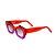 Óculos de sol Gustavo Eyewear G92 1. nas cores vermelho e violeta, com as hastes vermelhas e as lentes cinza degradê. - Imagem 3