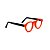 Armação para óculos de Grau Gustavo Eyewear G77 7. Cor: Laranja opaco. Haste preta. - Imagem 2
