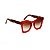 Óculos de sol Gustavo Eyewear G75 3. Cor: Vermelho translúcido. Haste animal print. Lentes marrom. - Imagem 2
