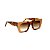 Óculos de sol Gustavo Eyewear G79 10. Cor: Animal print com nude. Haste animal print. Lentes marrom. - Imagem 2