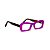 Armação para óculos de Grau Gustavo Eyewear G34 6. Cor: Roxo opaco. Haste animal print. - Imagem 2