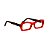 Armação para óculos de Grau Gustavo Eyewear G34 4. Cor: Vermelho translúcido. Haste animal print. - Imagem 2
