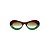 Óculos de Grau Gustavo Eyewear G89 15. Cor: Marrom e verde translúcidos. Haste marrom. Lentes marrom. - Imagem 1