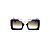 Óculos de sol Gustavo Eyewear G01 6 Cor: Azul, preto e crista. Haste azul. Lentes cinza. - Imagem 1