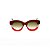 Óculos de sol Gustavo Eyewear G12 4. Cor: Marrom, fumê e vermelho. Haste marrom. Lentes marrom. - Imagem 1