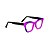 Armação para óculos de Grau Gustavo Eyewear G69 8. Cor: Lilás opaco com ponta azul. Haste preta. - Imagem 2