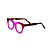Armação para óculos de Grau Gustavo Eyewear G69 4. Cor: Lilás e vermelho translúcido. Haste animal print. - Imagem 3