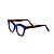 Armação para óculos de Grau Gustavo Eyewear G69 9. Cor: Azul translúcido. Haste animal print. - Imagem 3