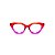 Armação para óculos de Grau Gustavo Eyewear G71 2. Cor: Vermelho e lilás translúcido. Haste vermelha. - Imagem 1