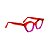 Armação para óculos de Grau Gustavo Eyewear G71 2. Cor: Vermelho e lilás translúcido. Haste vermelha. - Imagem 2
