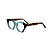 Armação para óculos de Grau Gustavo Eyewear G71 16. Cor: Acqua, preto, azul e vermelho. Haste animal print. - Imagem 3