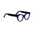 Armação para óculos de Grau Gustavo Eyewear G65 3. Cor: Azul translúcido. Haste preta. - Imagem 2