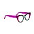 Armação para óculos de Grau Gustavo Eyewear G65 5. Cor: Violeta translúcido, preto e acqua. Haste violeta. - Imagem 2